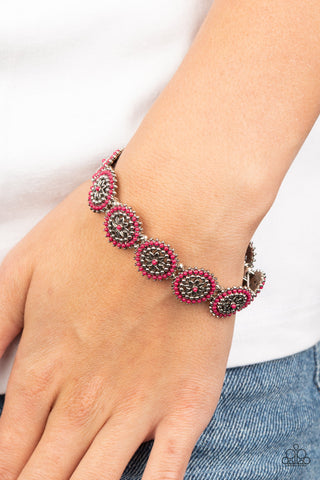 Bohemian Flowerbed - Pink - Paparazzi Accessories