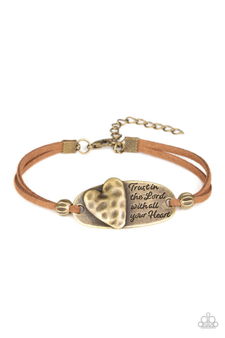 A Full Heart - Brass - Paparazzi Accessories