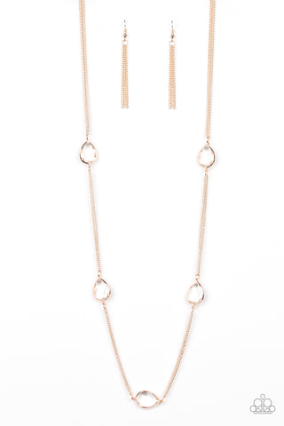 Teardrop Timelessness - Rose Gold - Paparazzi Accessories