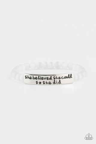 So She Did - White - Paparazzi Accessories