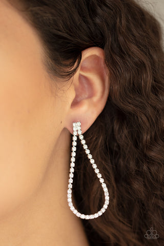 Diamond Drops - White - Paparazzi Accessories