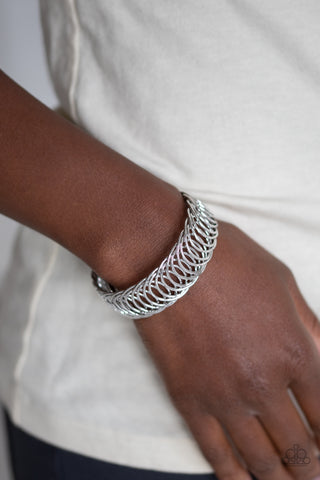Dizzyingly Demure - Silver - Paparazzi Accessories