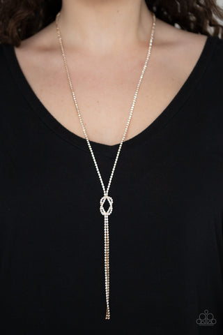 Knockout Knot - Gold - Paparazzi Accessories