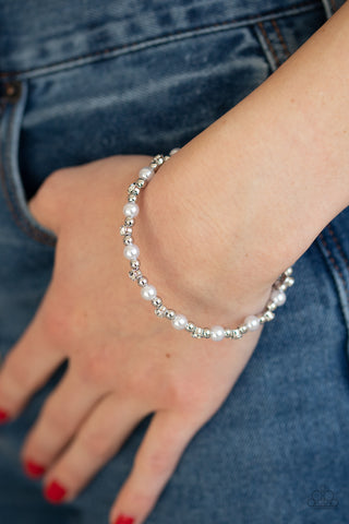 Decadently Dainty - White - Paparazzi Accessories