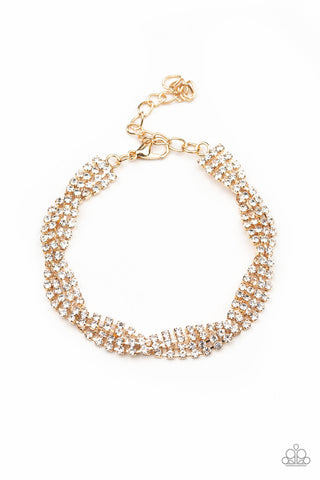 Braided Twilight - Gold - Paparazzi Accessories