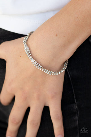 Braided Twilight - White - Paparazzi Accessories