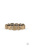 Hammered Harmony - Brass - Paparazzi Accessories