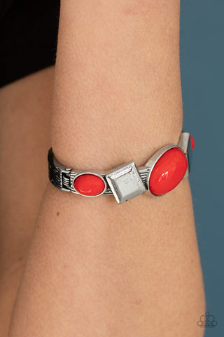 Abstract Appeal - Red - Paparazzi Accessories
