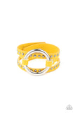 Studded Statement-Maker - Yellow - Paparazzi Accessories