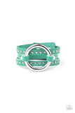 Studded Statement-Maker - Green - Paparazzi Accessories
