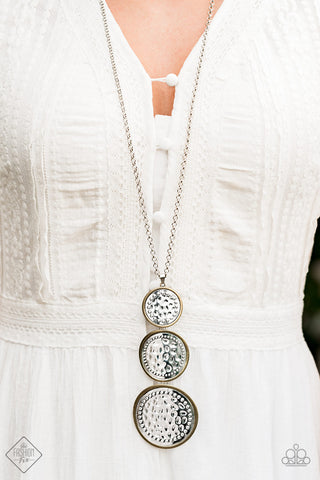 Buckle Down - Silver - Paparazzi Accessories