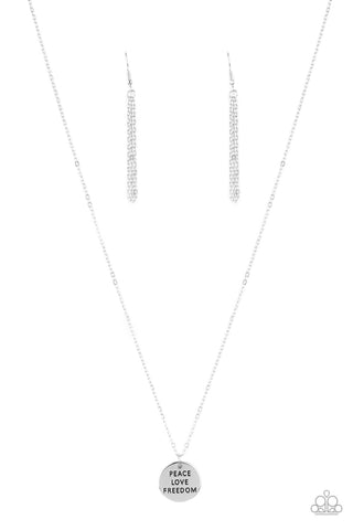 Freedom Isnt Free - Silver - Paparazzi Accessories