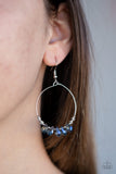 Holographic Hoops - Blue - Paparazzi Accessories