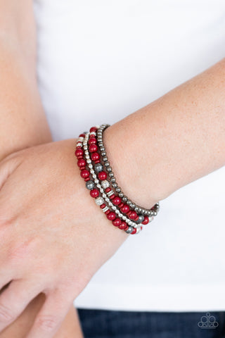 Stacked Style Maker - Red - Paparazzi Accessories