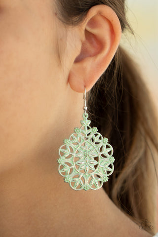 Floral Affair - Green - Paparazzi Accessories
