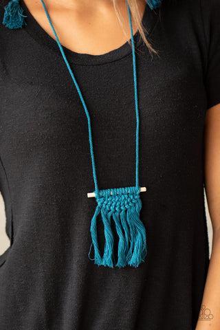 Between You and MACRAME - Blue - Paparazzi Accessories