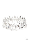Fiercely Fragmented - White - Paparazzi Accessories