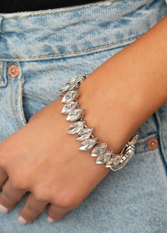 Fiercely Fragmented - White - Paparazzi Accessories