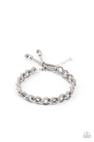 SUEDE Side to Side - Silver - Paparazzi Accessories