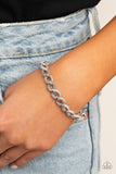 SUEDE Side to Side - Silver - Paparazzi Accessories