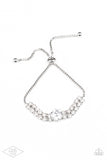 Gorgeously Glitzy - White - Paparazzi Accessories