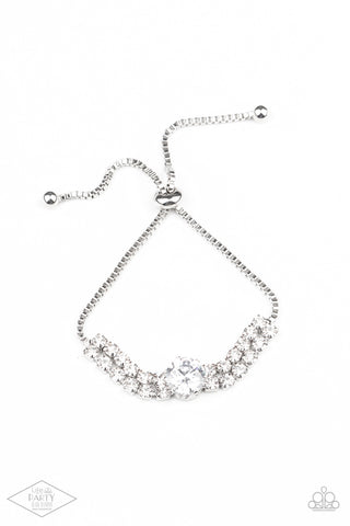 Gorgeously Glitzy - White - Paparazzi Accessories