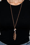 Feather Flair - Copper - Paparazzi Accessories