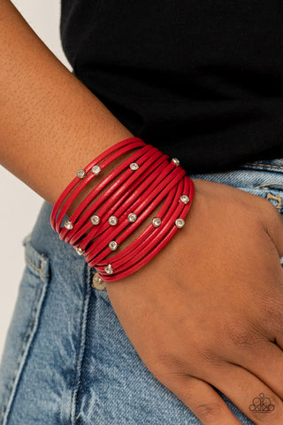 Fearlessly Layered - Red - Paparazzi Accessories