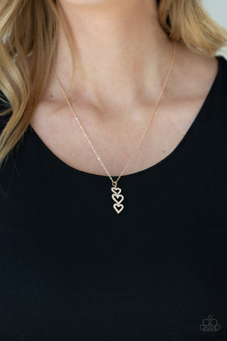 With All Your HEARTS - Gold - Paparazzi Accessories