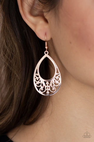 Stylish Serpentine - Rose Gold - Paparazzi Accessories