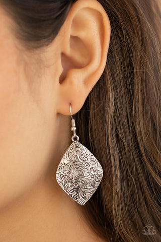 Flauntable Florals - Silver - Paparazzi Accessories