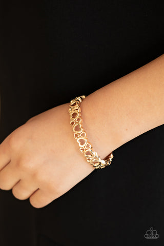 You HEART The Lady! - Gold - Paparazzi Accessories