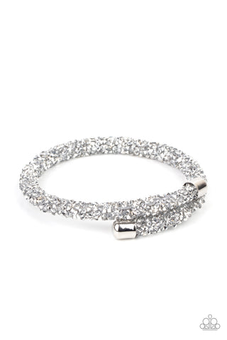 Roll Out The Glitz - Silver - Paparazzi Accessories