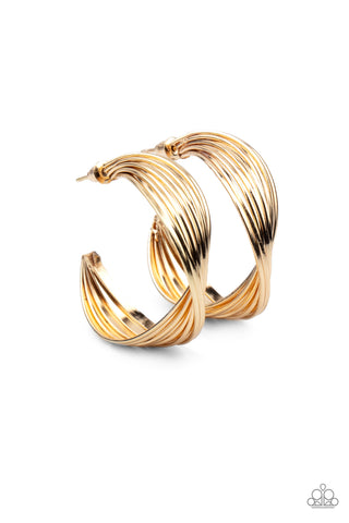 Curves In All The Right Places - Gold - Paparazzi Accessories