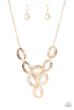 OVAL The Limit - Gold - Paparazzi Accessories