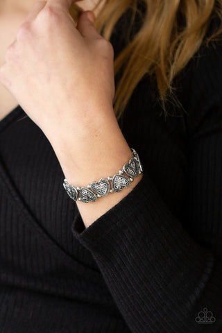 Rustic Heartthrob - Silver - Paparazzi Accessories
