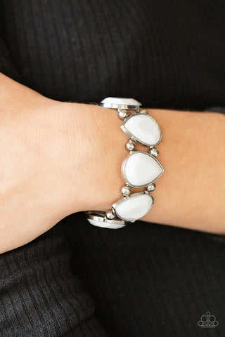 Flamboyant Tease - White - Paparazzi Accessories