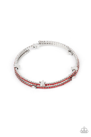 Let Freedom BLING - Red - Paparazzi Accessories
