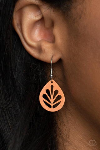 LEAF Yourself Wide Open - Orange - Paparazzi Accessories