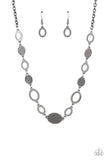 Working OVAL-time - Black - Paparazzi Accessories