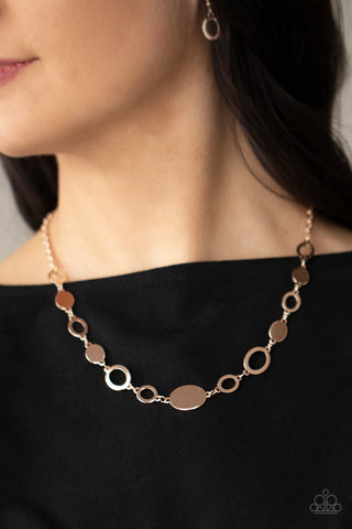 Working OVAL-time - Rose Gold - Paparazzi Accessories
