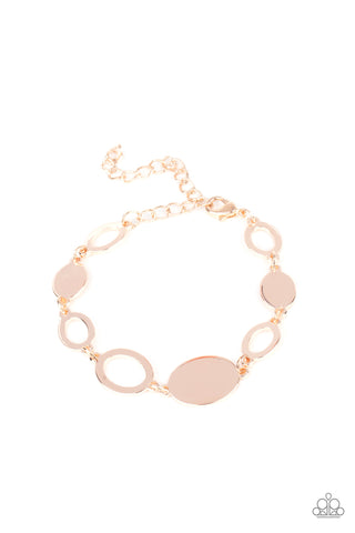 OVAL and Out - Rose Gold - Paparazzi Accessories