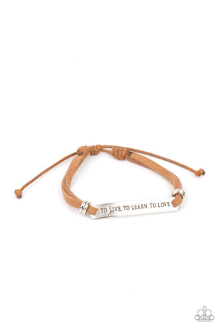 To Live, To Learn, To Love - Brown - Paparazzi Accessories