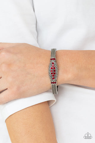 Locked in Luster - Red - Paparazzi Accessories
