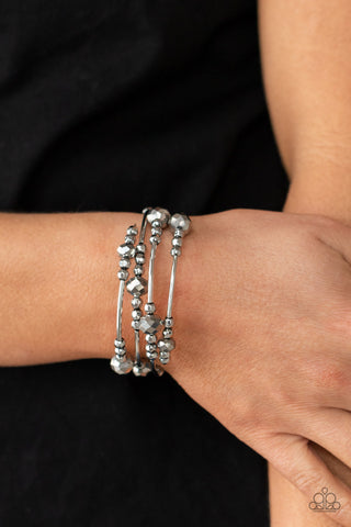 Showy Shimmer - Silver - Paparazzi Accessories