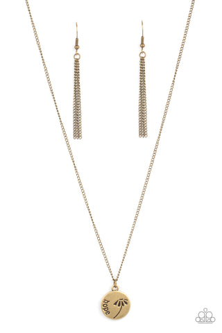 Hold On To Hope - Brass - Paparazzi Accessories