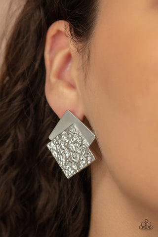 Square With Style - Silver - Paparazzi Accessories