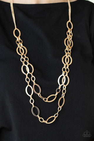 The OVAL-achiever - Gold - Paparazzi Accessories
