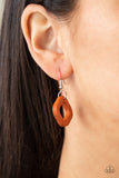 Top Of The WOOD Chain - Orange - Paparazzi Accessories