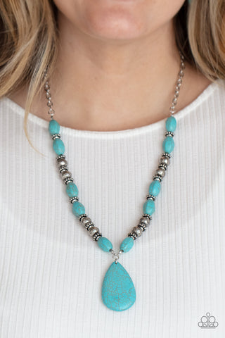 Blazing Saddles - Blue - Paparazzi Accessories